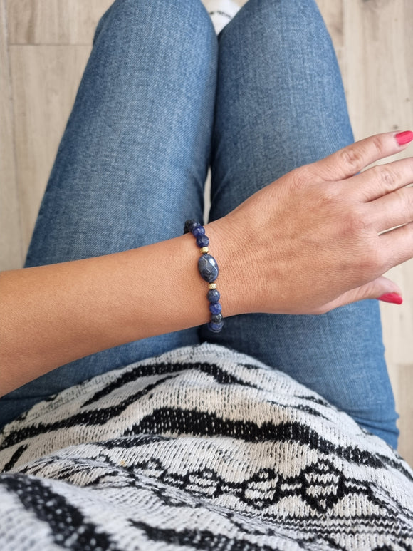 Bracelet sodalite ovale