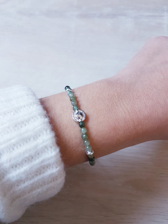 Bracelet jade soleil/lune