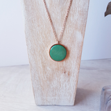 Collier médaille 20mm vert