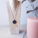 Collier médaille 20mm noir